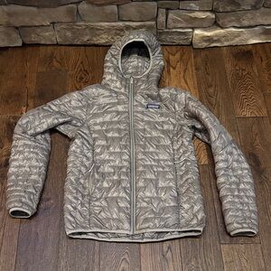 Women’s Patagonia Micro Puff Gray Hooded Jacket